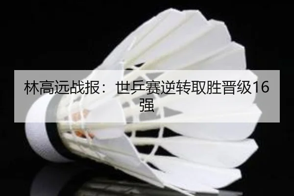 林高远战报：世乒赛逆转取胜晋级16强